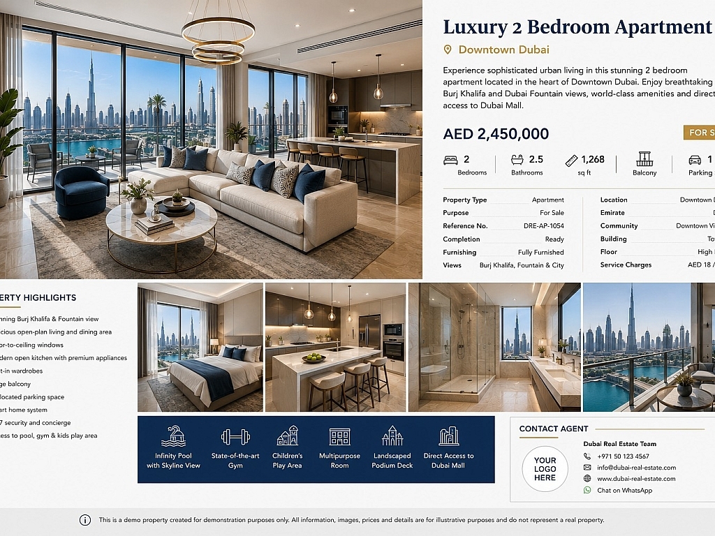 Luxury 2 Bedroom Apartment – Demo Property